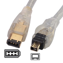 Кабель IEEE 1394 Fire Wire, 6/4pin, Gold Plated, 1.8m