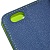 Чехол кожаный текстурированный с отделениями для банковских карт и денег для iPhone 6 (синий с зеленым)